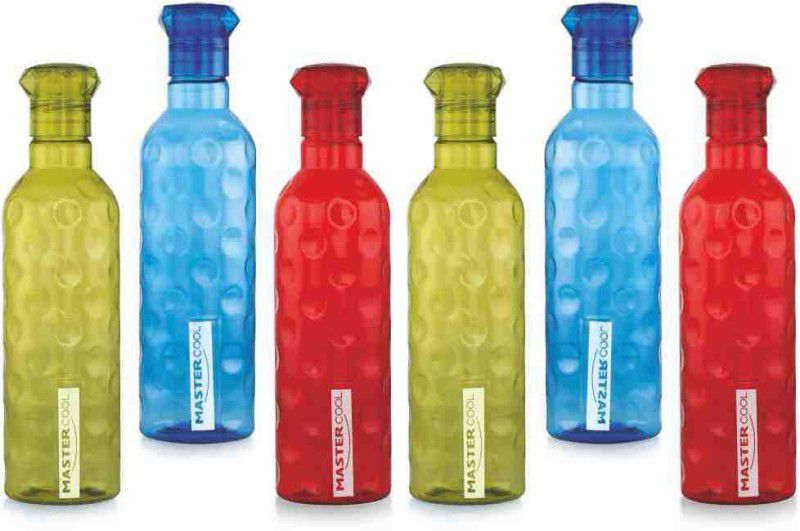 Mastercool POLKA 1000 ml Bottle  (Pack of 6, Multicolor, PET)