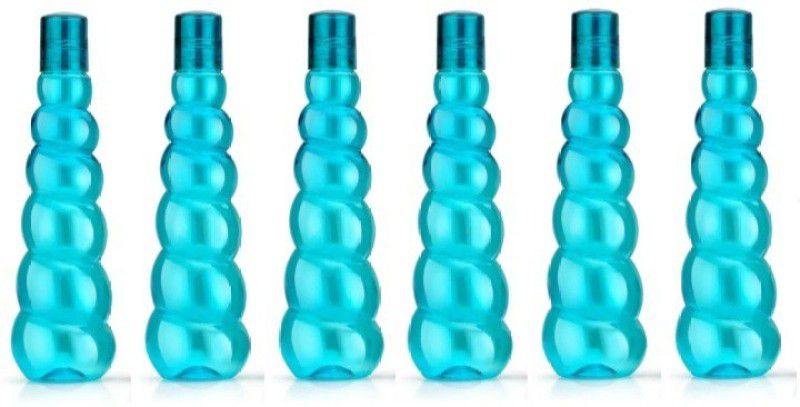 TULWIN Niva’s Special Designer Plastic Water Bottles of Layer Style (Set of 6)-BLUE 1000 ml Bottle  (Pack of 6, Blue, Plastic)