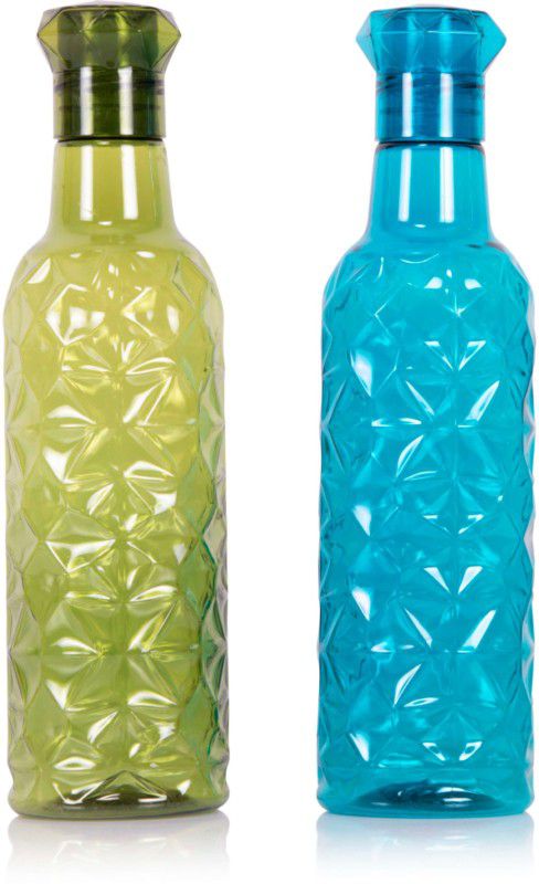 Priva Arts Titan water bottle ( pack of 2 ) 1000 ml Bottle  (Pack of 2, Green, Blue, Plastic)