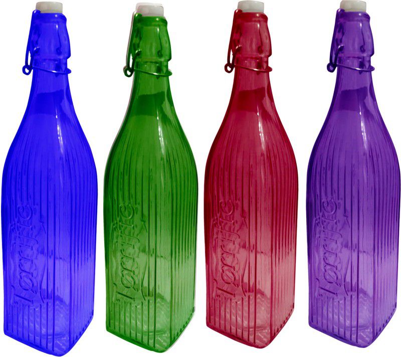 Rsraghav HDLG3 1000 ml Bottle  (Pack of 4, Multicolor, Glass)