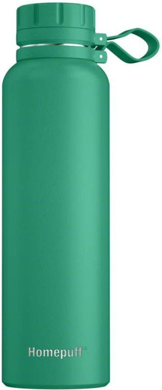 Home Puff Thermo Stainless Steel Insulated Water Bottle, Leak Proof, 8+hrs Hot/20+hrs Cold 850 ml Bottle  (Pack of 1, Green, Steel)