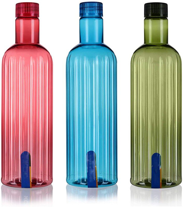 Randal Zeal Premium Quality Fridge Bottle Set (Red/Blue/Green) (3 Pcs Set) 1000 ml Bottle  (Pack of 3, Multicolor, Plastic)