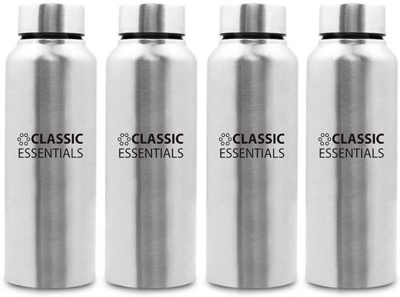 Classic Essentials Hydrate 750 ml Bottle  (Pack of 4, Silver, Steel)