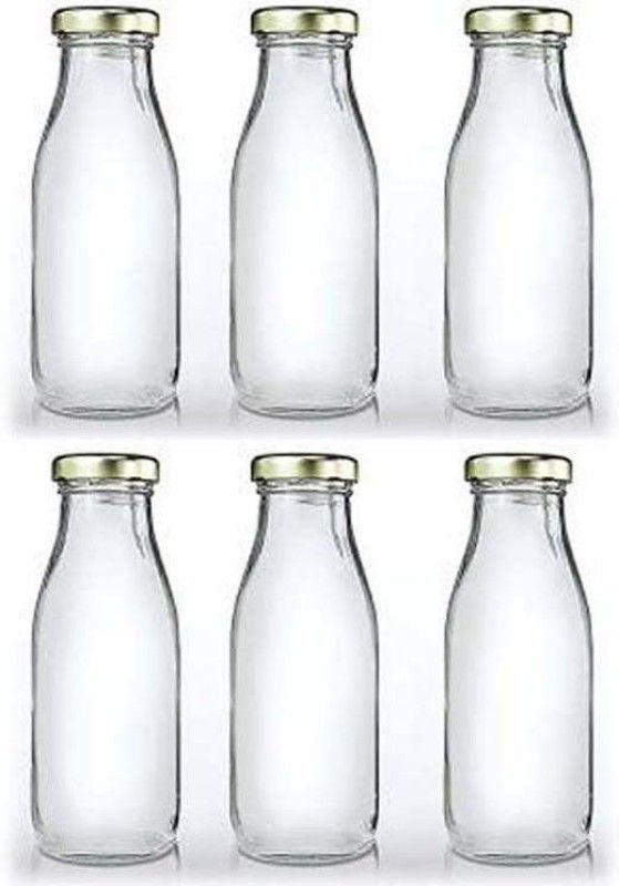 KAPDOLIYAS Hygenic Air Tight Water/Milk bottle in 500ml,(Pack of 6) 500 ml Bottle  (Pack of 6, Clear, Glass)