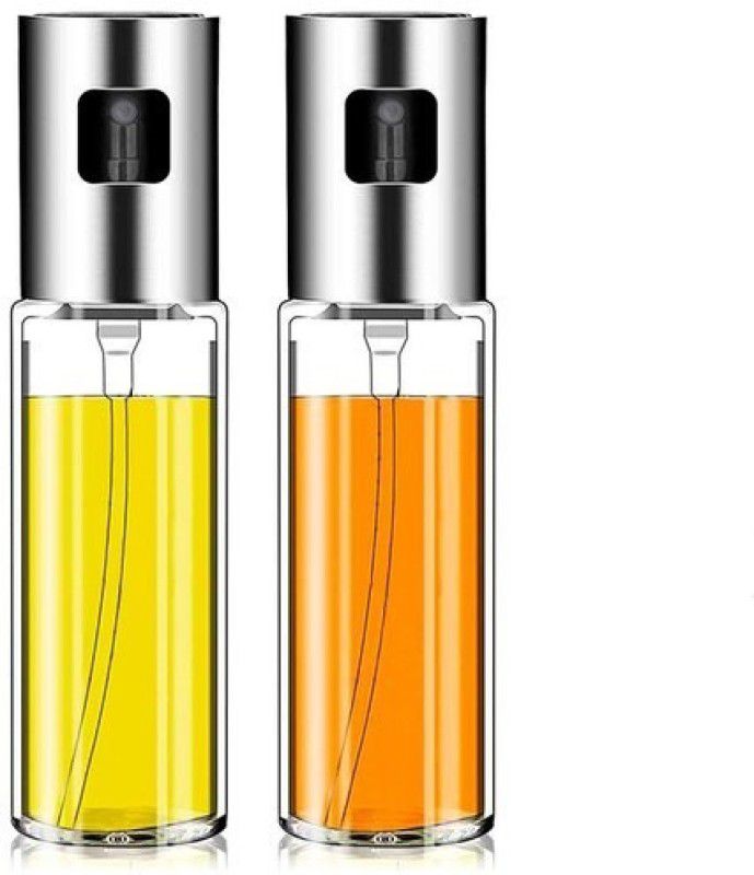 JRS TRADERS Cooking Oil Sprayer BOTTEL PACK OF 2 100 ml Spray Bottle  (Pack of 2, Clear, Glass)