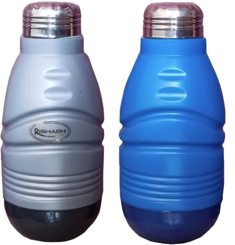 RISHABH Swing 400 Insulated Water Bottle 400 ml Bottle  (Pack of 2, Multicolor, Plastic)