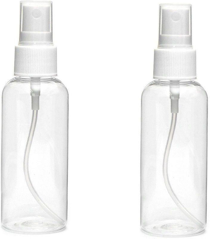 Trendmakerz Pack of 2 Transparent Empty Spray Bottle 150 ml Spray Bottle  (Pack of 2, Clear, Plastic)