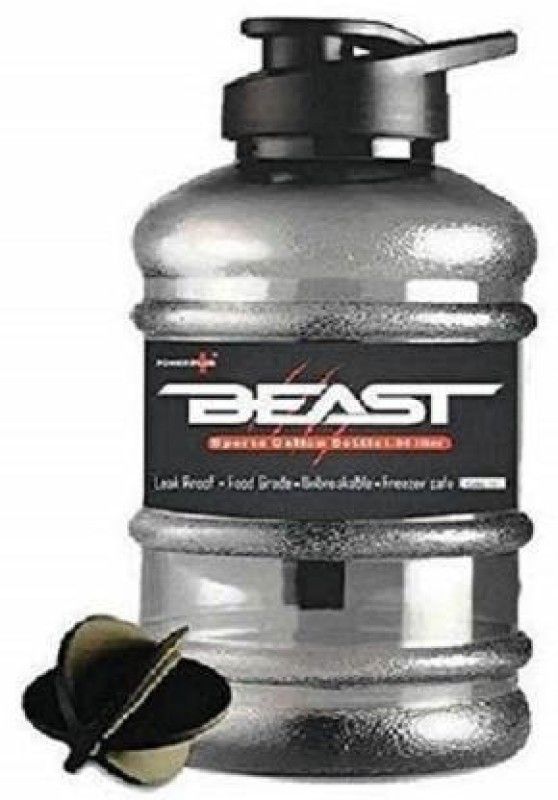 Unicus Beast Sports Gallon Bottle with Mixer Ball (1.5L) 1500 ml Flask  (Pack of 1, Black, PET)