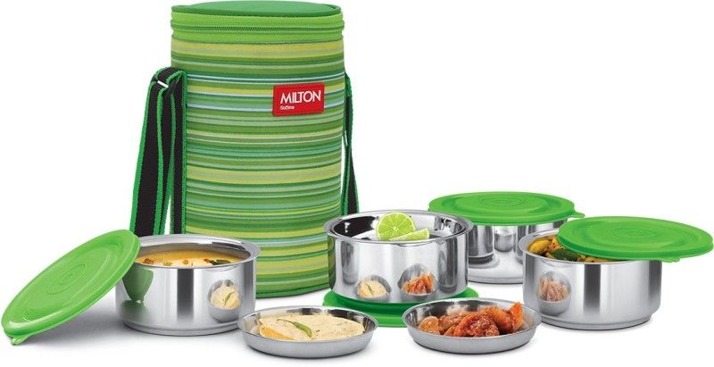MILTON Premium RIBBON LUNCH BOX 4 CONTAINER 4 Containers Lunch Box  (1000 ml, Thermoware)