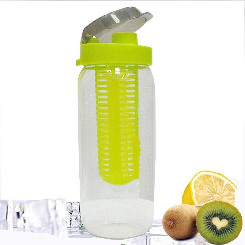 KUBER INDUSTRIES Fruit Infuser Bottle/Juice Bottle/Water Bottle/Sports Bottle With Fruit Strainer Set of 1 Pc (FRBO07) 940 ml Bottle  (Pack of 1, Multicolor, Plastic)