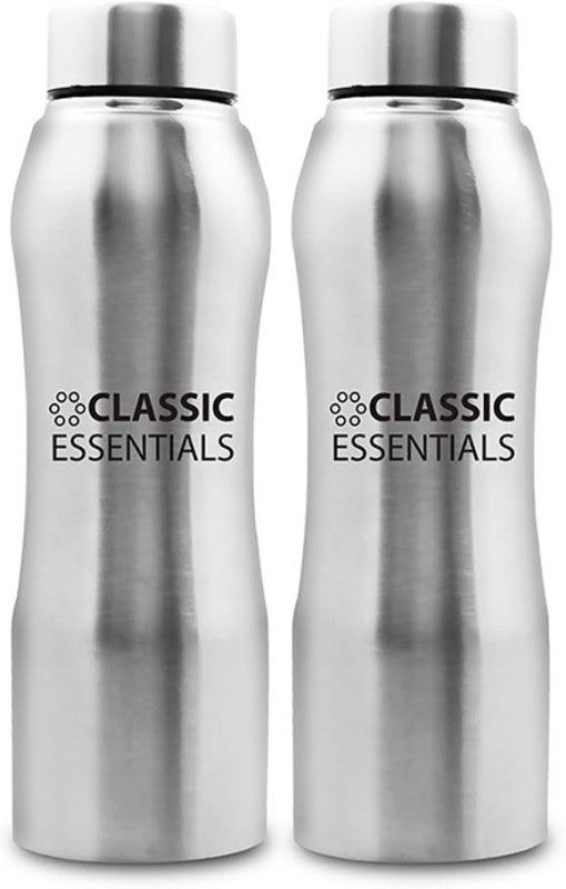 Classic Essentials Mc Kinley 750 ml Bottle  (Pack of 2, Silver, Steel)
