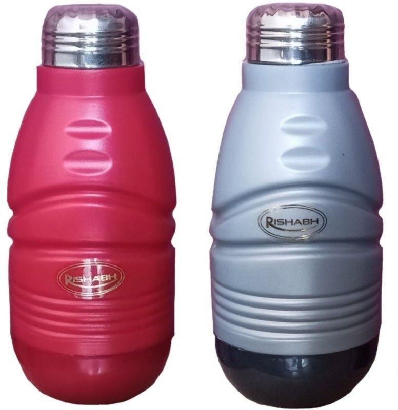 RISHABH Swaing 400 Insulated Water Bottle 400 ml Bottle  (Pack of 2, Multicolor, Plastic)