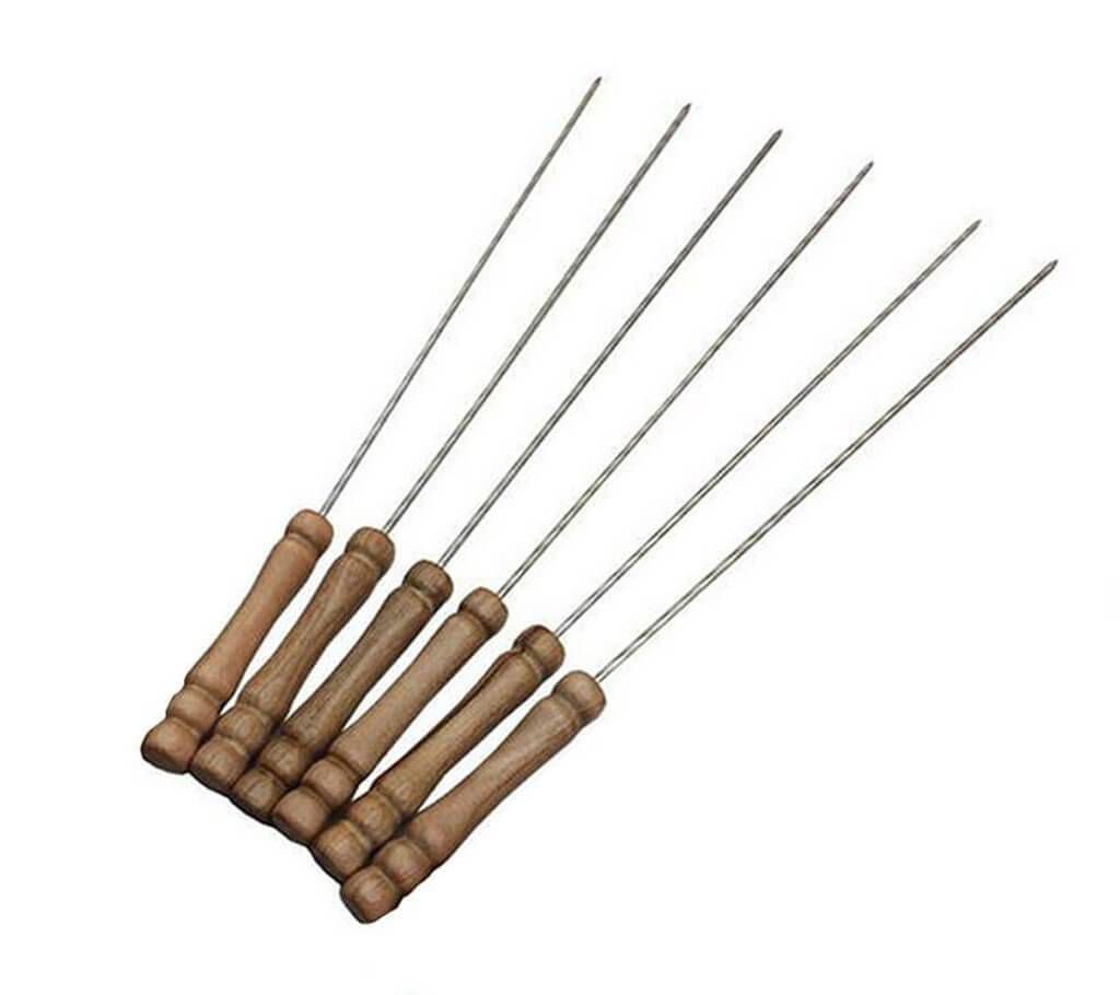 BBQ stick with wooden handle 