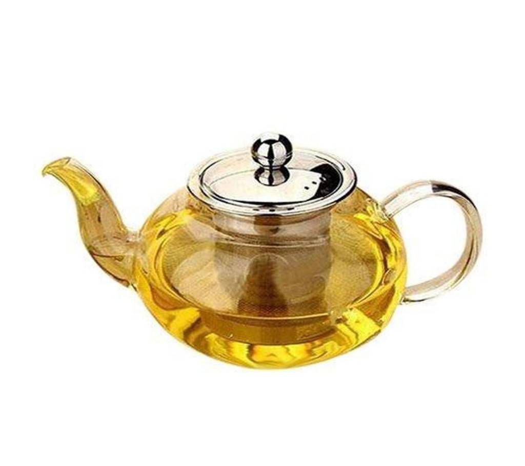 Heat Resistant Glass Teapot - Transparent
