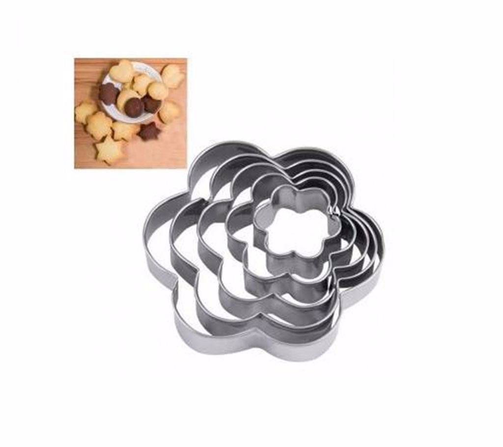 FLOWER SHAPED COOKIE CUTTER- 5pc 