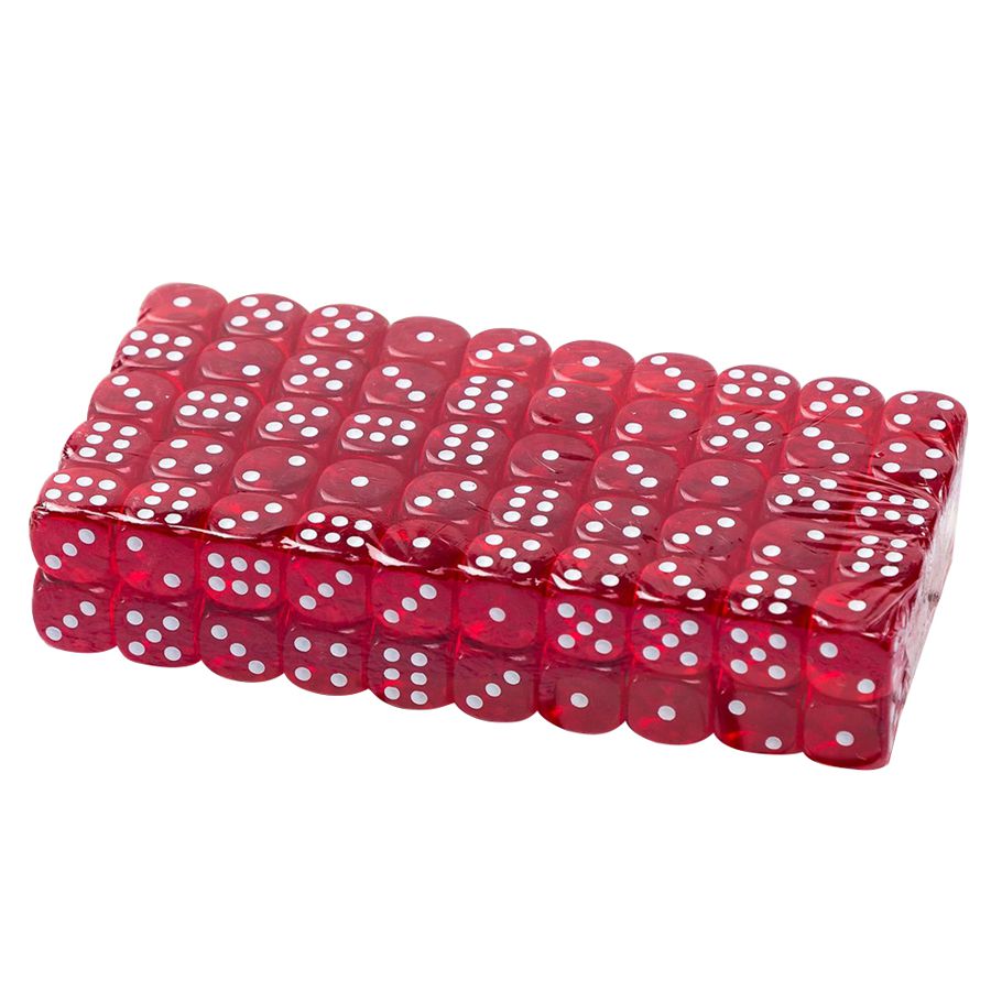 100Pcs 14mm Colored Transparent Acrylic Game Dice Club Bar Party Accessories