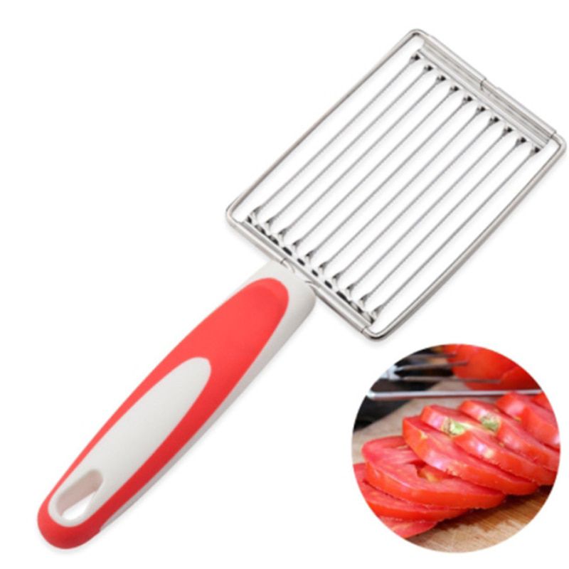 Tomato Slicer Stainless Steel Fruit Vegetable Slicer Tomato Cutter Banana Strawberry Meat Cutter Cooking Tools Kitchen Accessory-