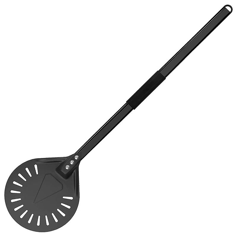 Pizza Turning Peel 8-Inch, Metal Pizza Peel with Detachable Aluminum Handle Perforated Pizza Paddle, 39-Inch Long
