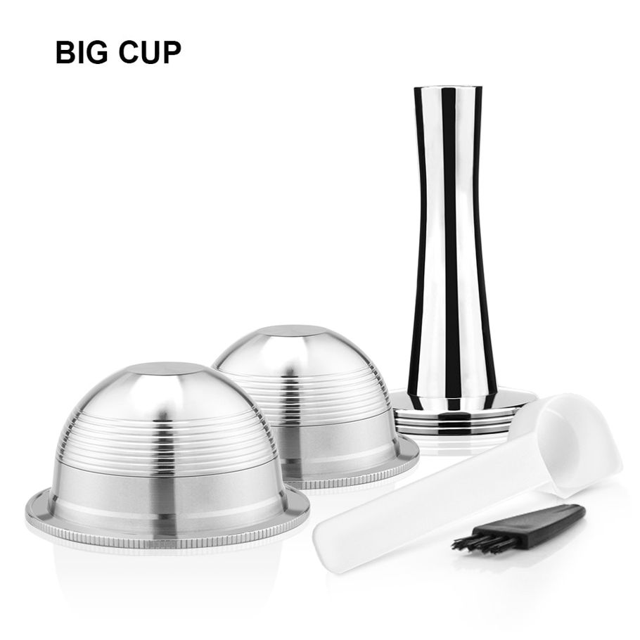 ICafilasStianless Steel Reu Big CUP For  Vertuo Coffee Capsule Filter Espresso Vertuoline