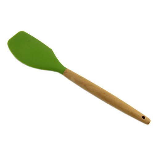 Kitchen silicone spatula with wooden handle - Multi color