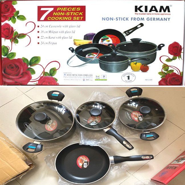 Kiam Non Stick 7 Piece Cookware Set