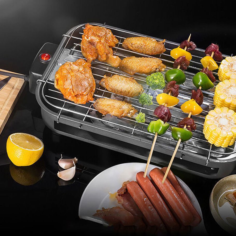 Stainless Steel ‑Free Electric BBQ Grill Non‑Stick Machine for Home Use AU Plug 220V
