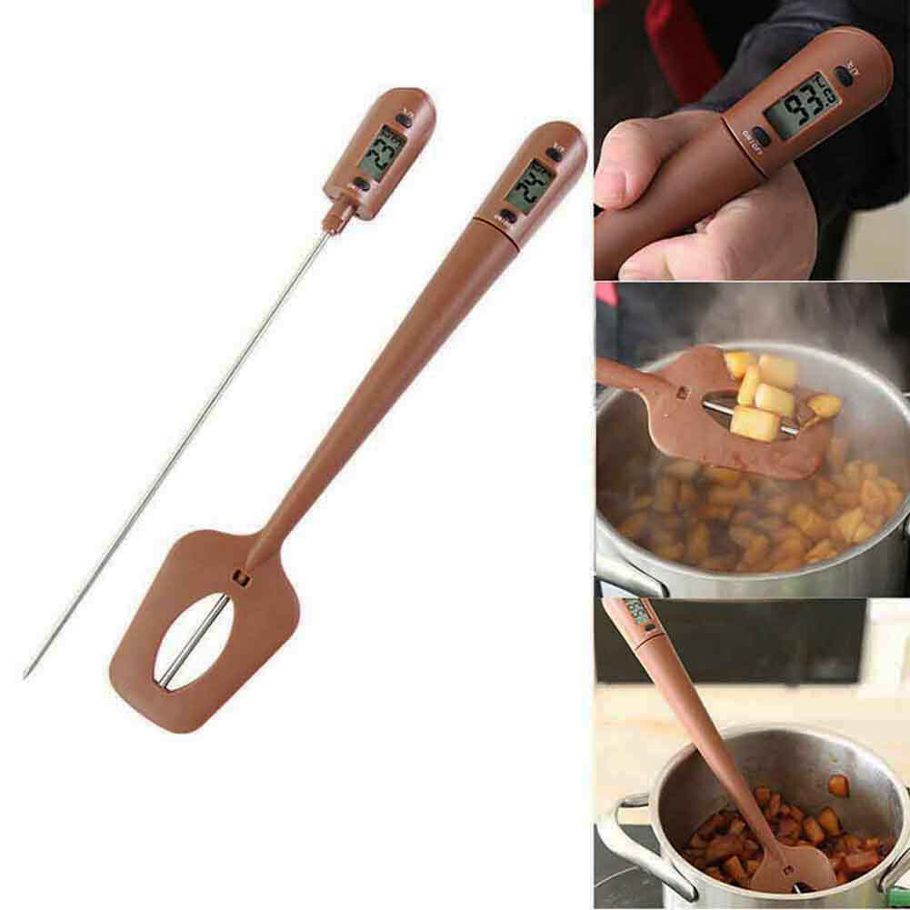 Digital Spatula Cooking Thermometer Silicone Stirrer Food Kitchen Baking Tool