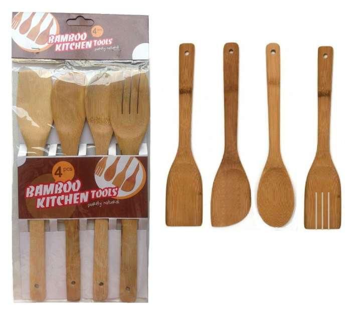 Wooden Spoon Utensil Set Kitchen Cooking Bamboo Tools Wood Spatula Kit