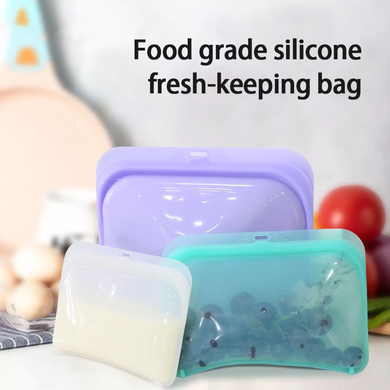Silicone Food Grade Reusable Storage Bags Cook Store Sous Vide Freeze Leakproof Dishwasher-Safe Eco-friendly Simple Fidelity design