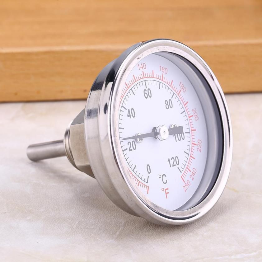 Stainless Steel Barbecue BBQ Smoker Grill Thermometer Temperature Gauge GL
