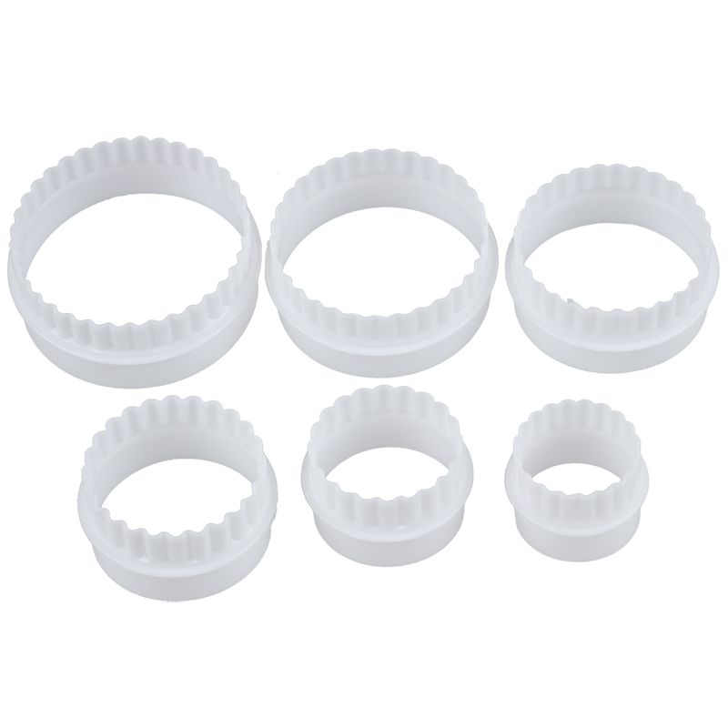 6 Pcs mould punch Pastry Biscuit Cake Fondant sugar paste Round Cutter