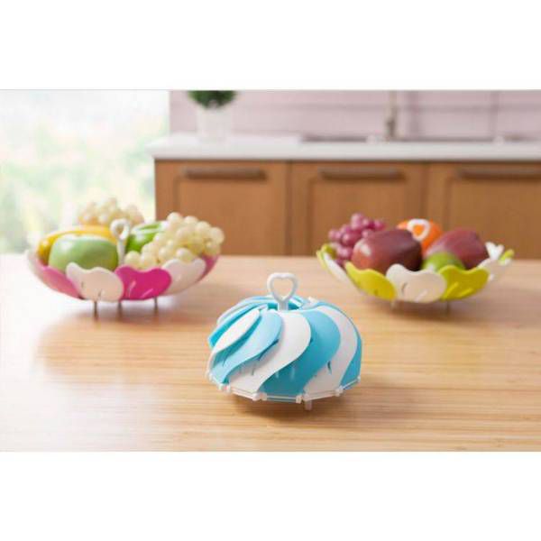 Folding Plastic Fruit Bowl - 1 Pcs