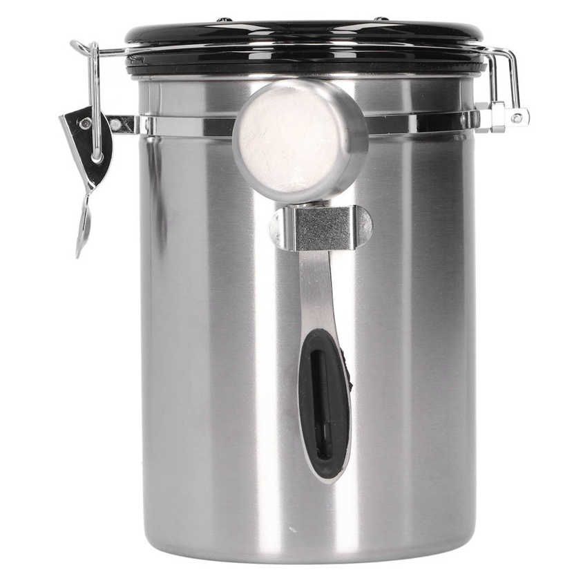 Buy Ying Coffee Bean Container with Exhaust Valve Tea Leaf Storage Canister for Kitchen Use