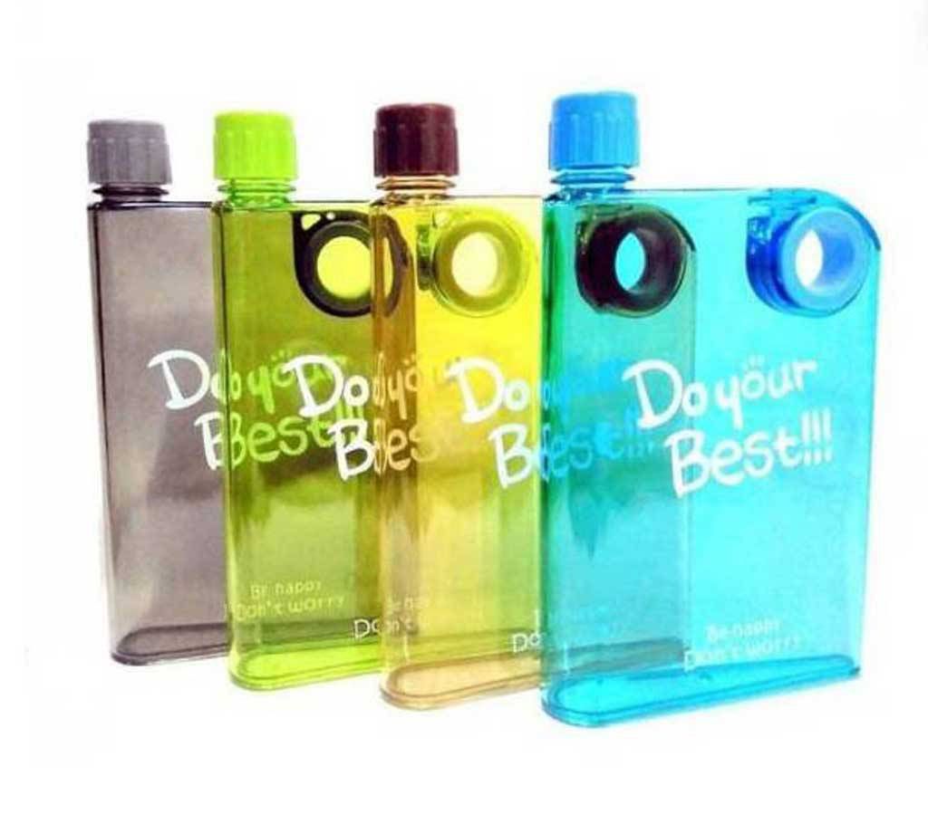 Notebook Water Bottle- 1 Pcs Multicolour