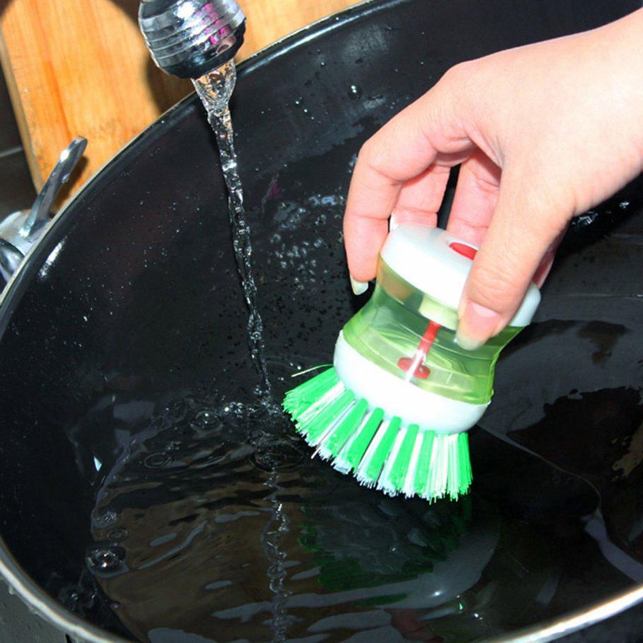 super sale LALA Plastic Clean Brush Dish Brush Kitchen Cleaning Hydraulic Dressure Scrubber