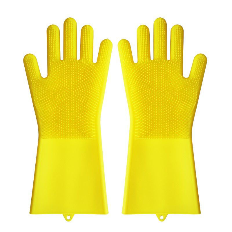Multi Purpose Silicone Eco Friendly Brush Household Kitchen Dish Wash Scrubber Heat Resistant Magic Cleaning Gloves
