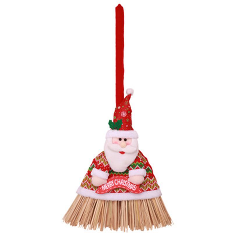 Christmas Decoration Broom Set Doll Broom for Home Decoration Year Festival Supplies