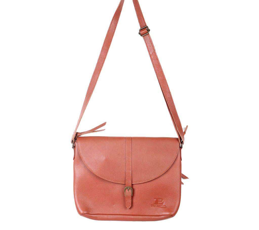 Ladies Brown Leather Side Bag