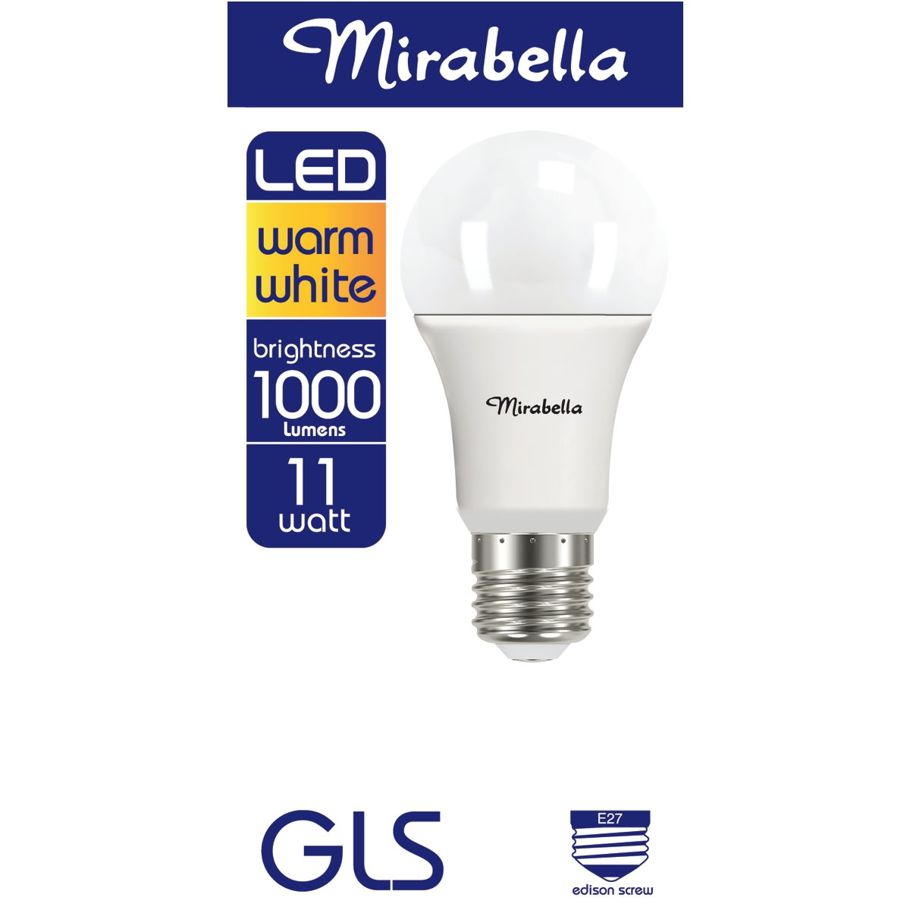 Mirabella E27 11W LED Warm White GLS Bulb