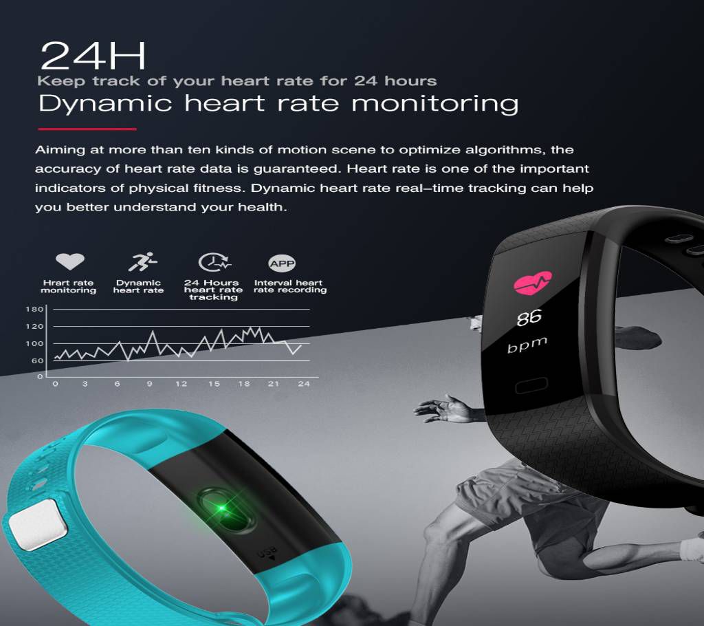 Y5 Smart Band Heart Rate Monitor