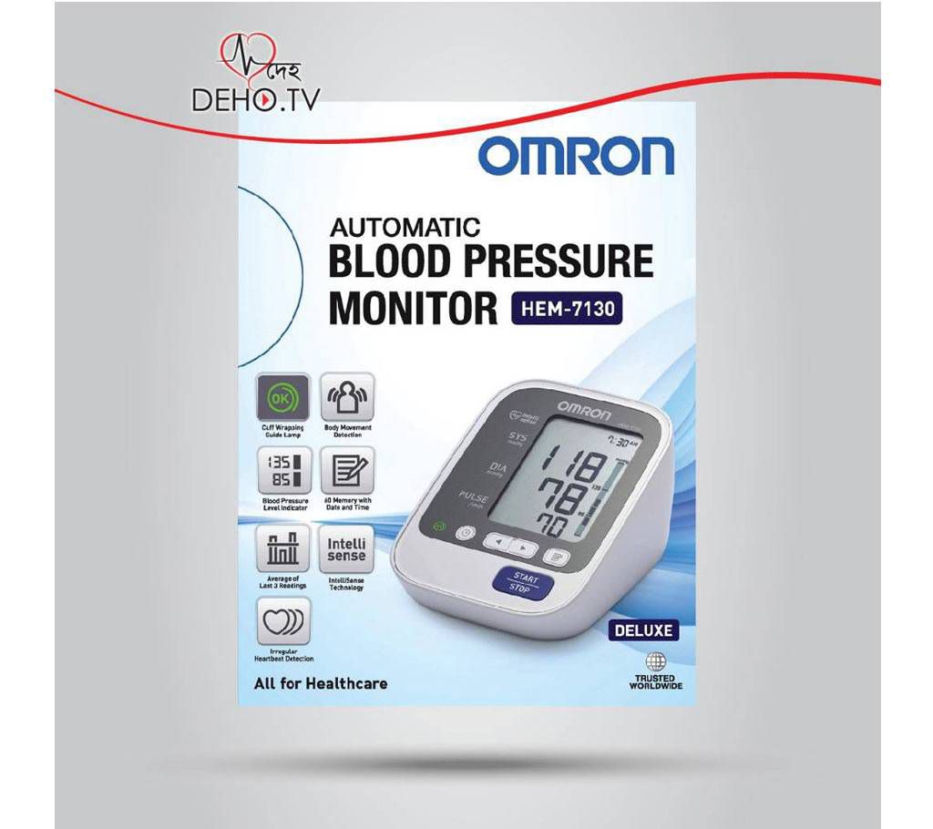 Omron HEM-7130 DE Automatic Blood Pressure Monitor 