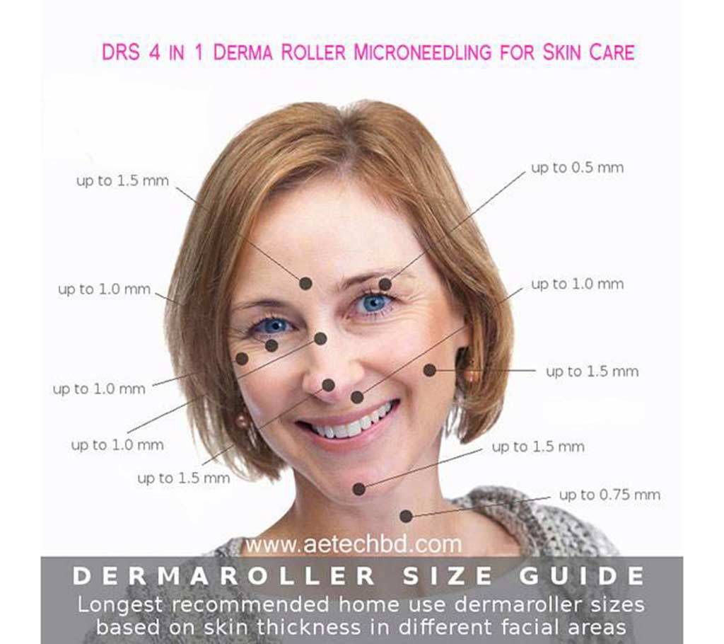 4 in 1 derma roller for skin care
