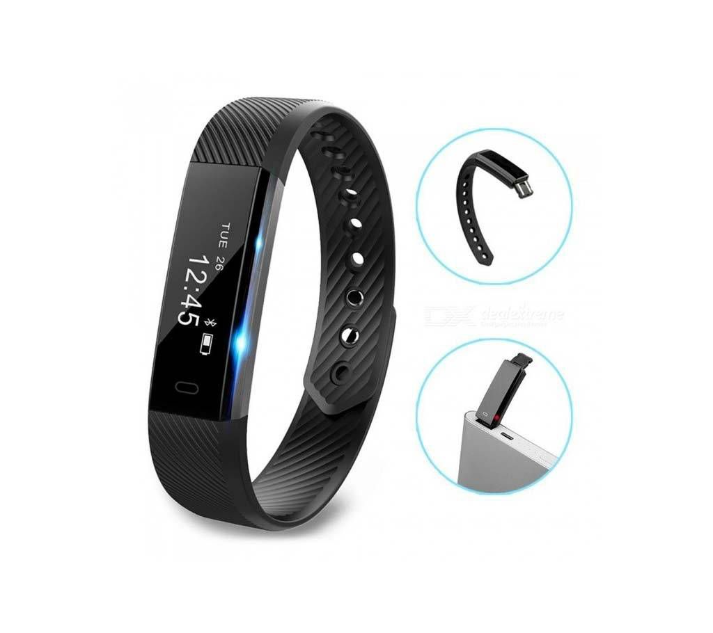 ID115 Touch Screen Fitness Tracker Watch Smart Bracelet