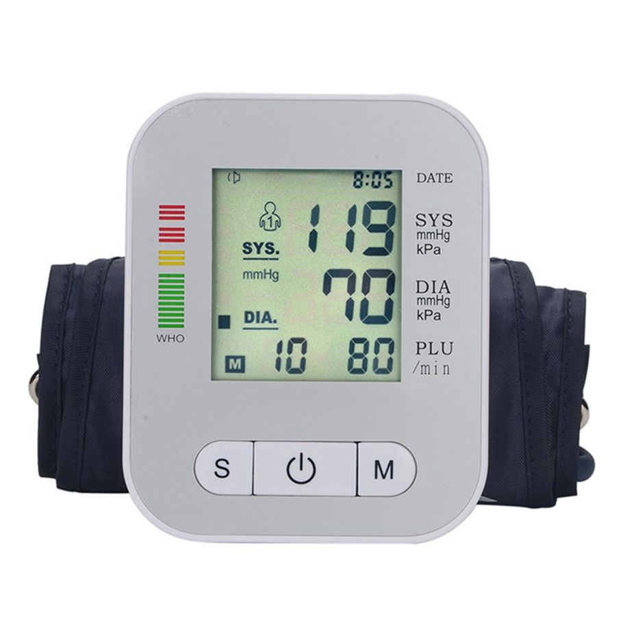 Digital Blood Pressure Monitor / Machine Set with Audio / Voice - Sphygmomanometer Powered by Battery / USB Power Cable High Accuracy Brand - Electronic