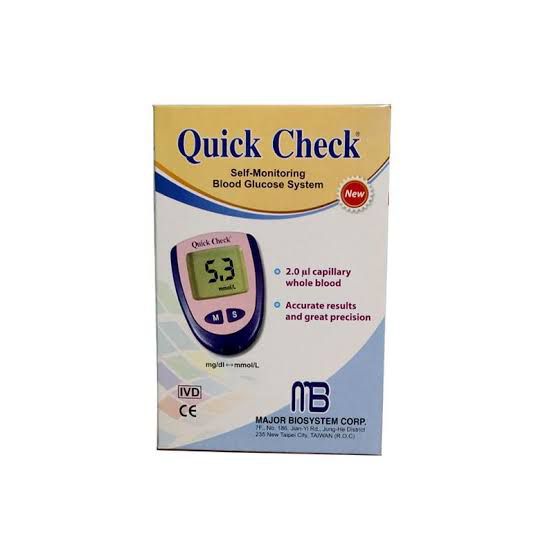 Blood Glucose Meter / Diabetic Monitoring Machine (Quick Check) Premium Quality