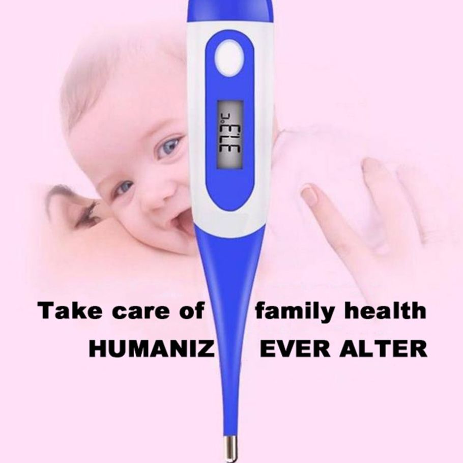 1pcs Baby Thermometer Cartoon Waterproof Portable Soft Head Thermometer Kids Digitales Thermometer For Infants Adult Human