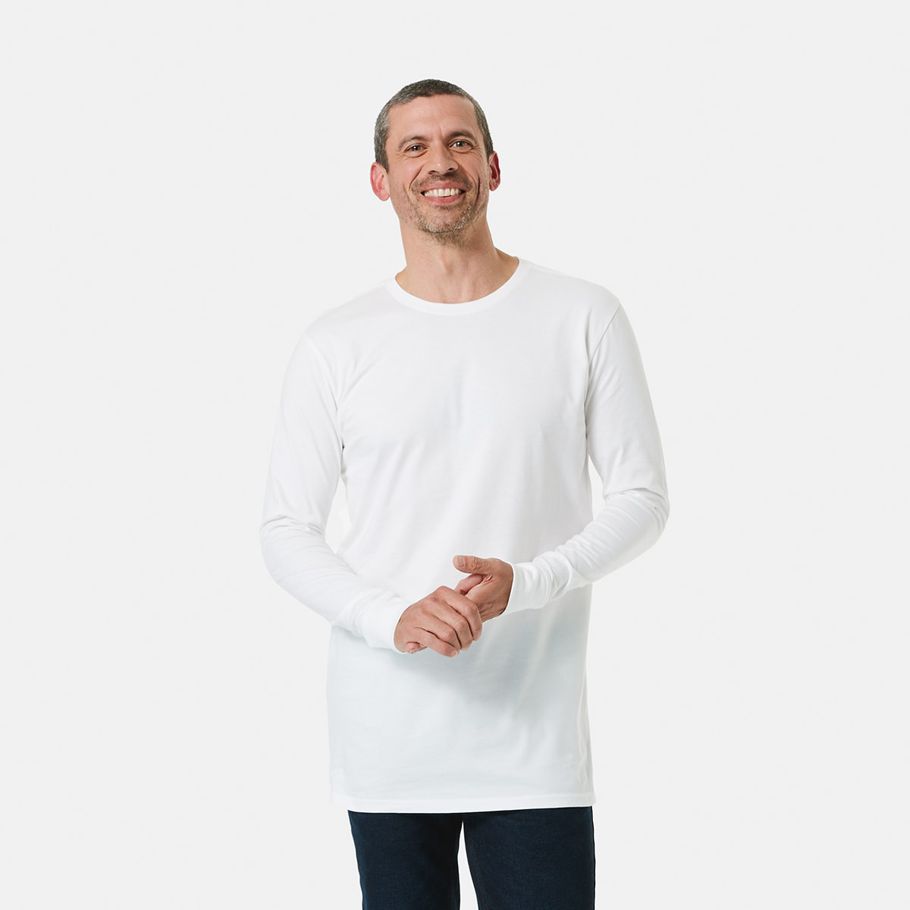 Long Sleeve Australian Grown Cotton Longline T-shirt