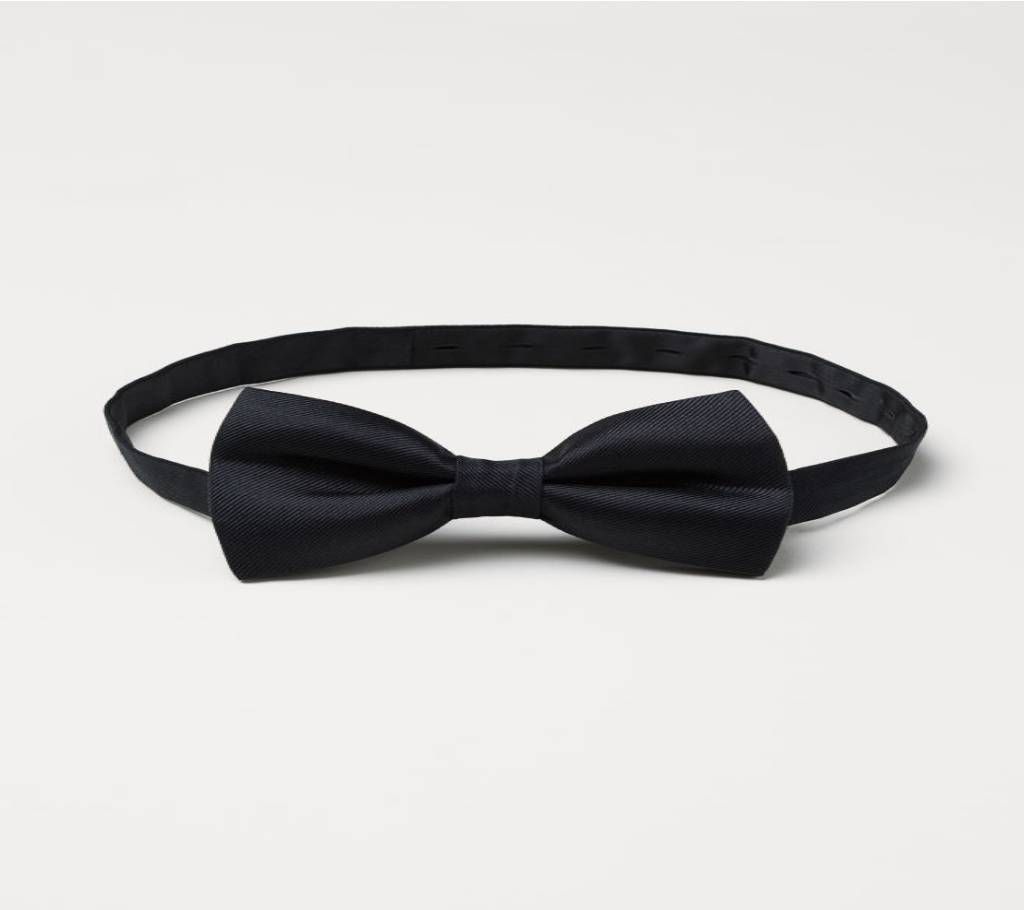 Black Polyster Bow Tie for Men