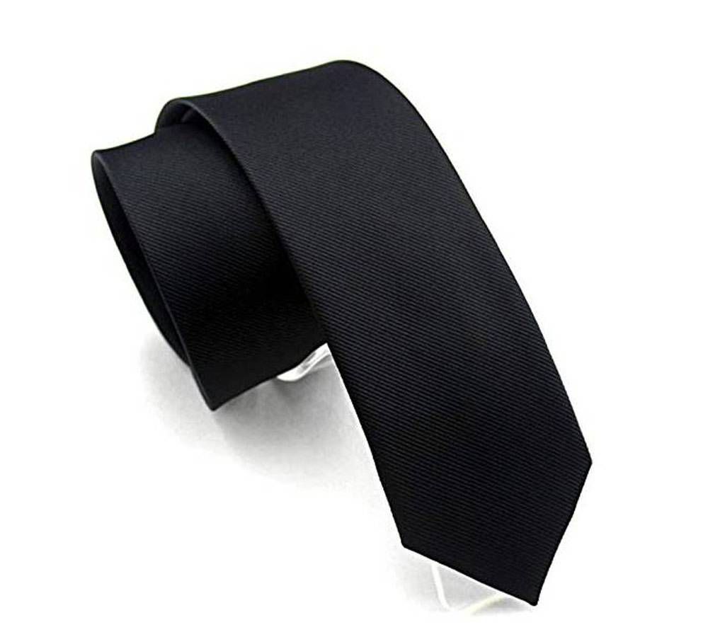 Black Polyster Tie for Men