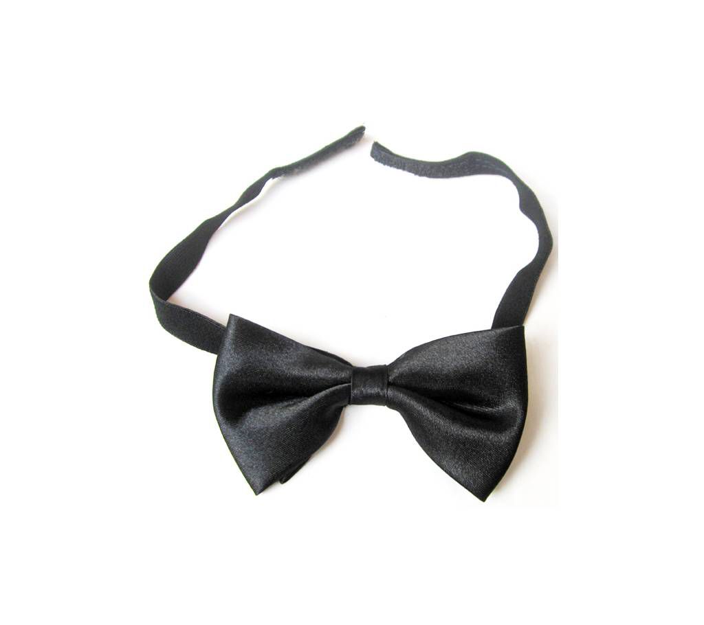 Bow Tie Black Silky Polyester